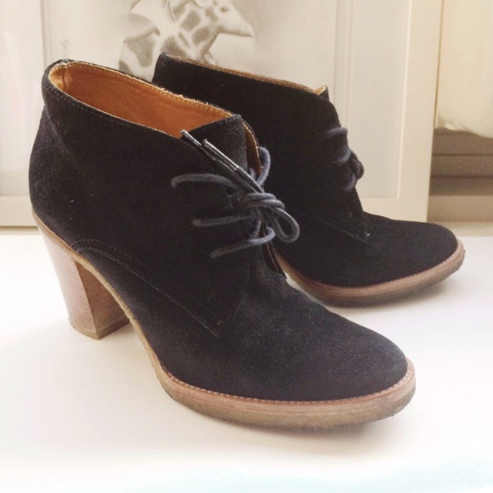 Ralph Lauren suede heeled boots